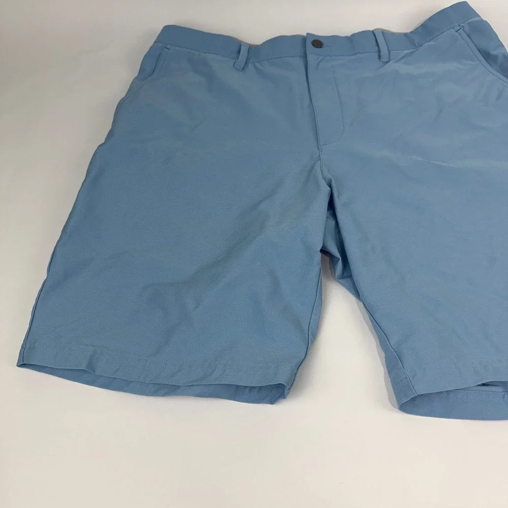 Adidas Golf Shorts Mens 40 Blue Performance Stretch‎ Flat Front Activewear